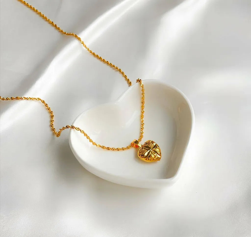 Gold Heart Necklace for Women