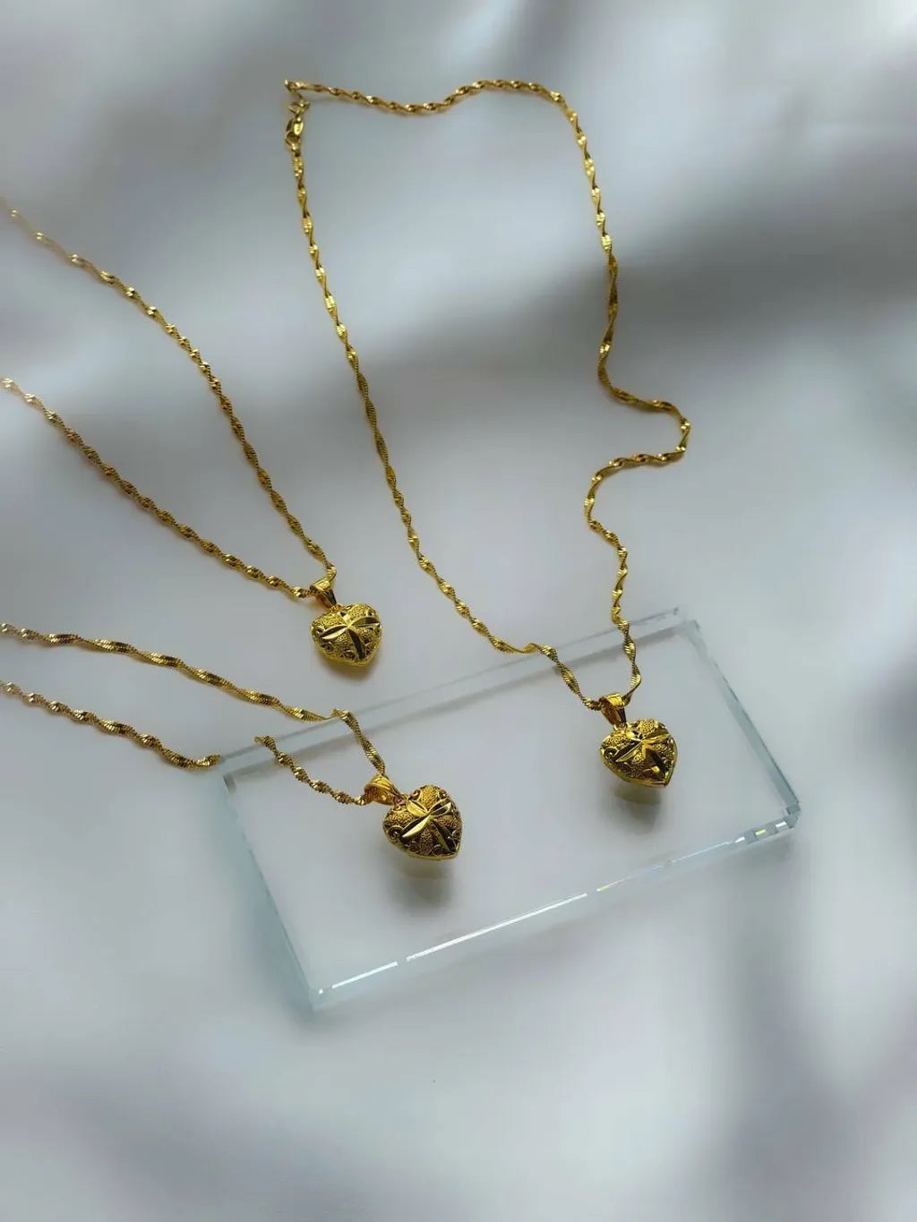 Gold Heart Necklace for Women