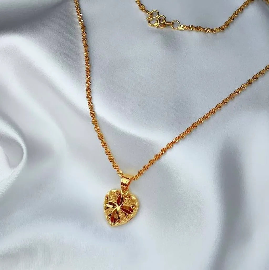 Gold Heart Necklace for Women