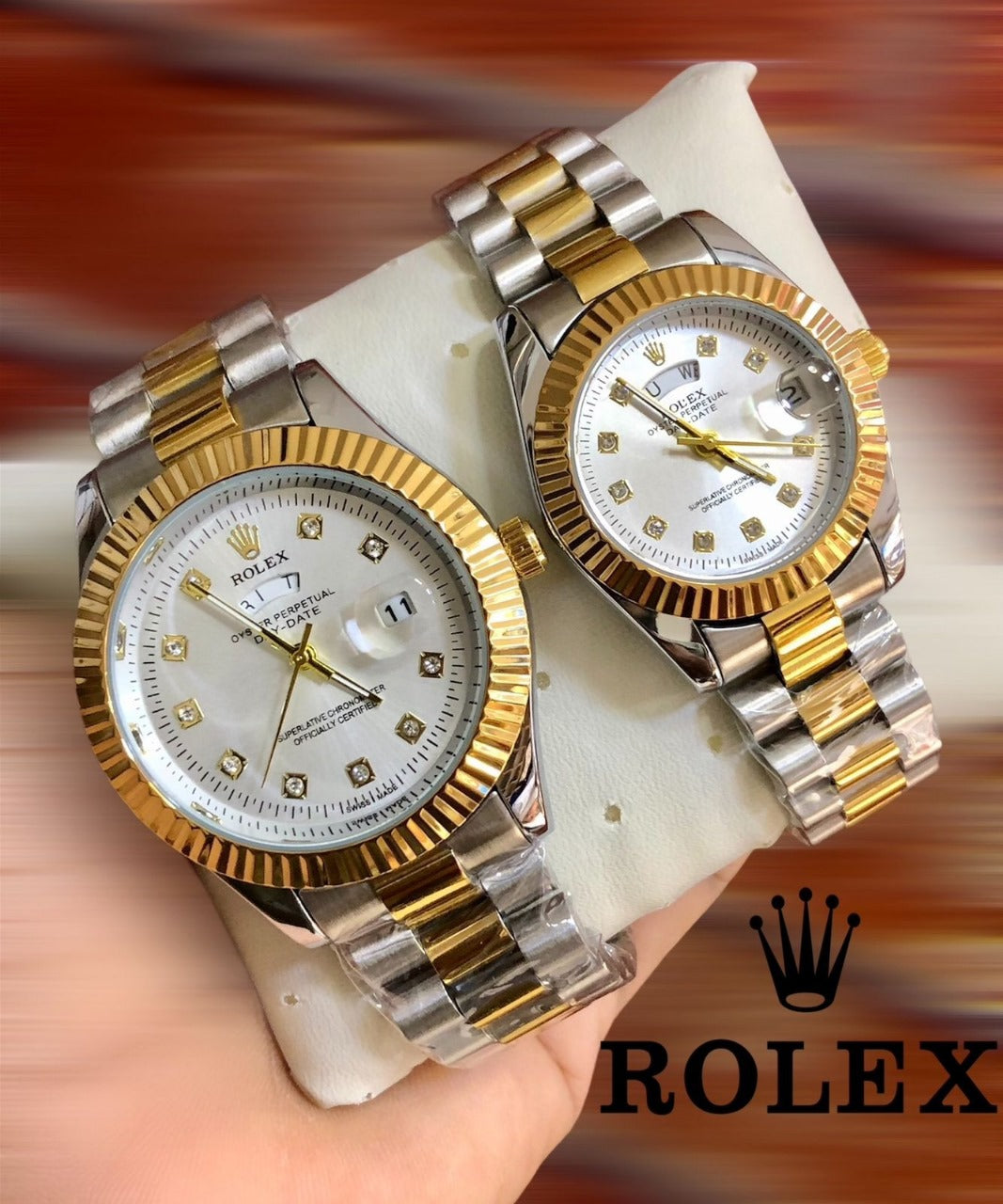 Rolex Watch  Duo Set with Box