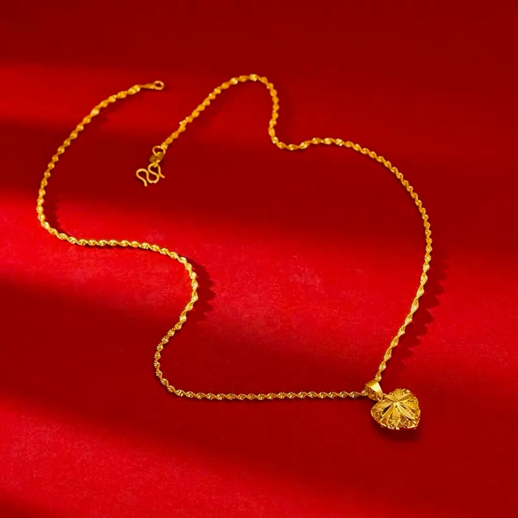 Gold Heart Necklace for Women
