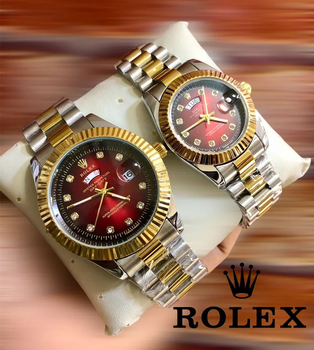 Rolex Watch  Duo Set with Box