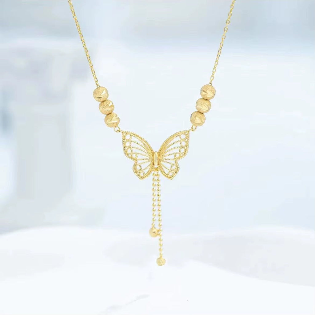 GOLD PLATED BUTTERFLY NECKLACE FOR WOMEN ➕ BOX ➕ FREE DELIVERY  🎁