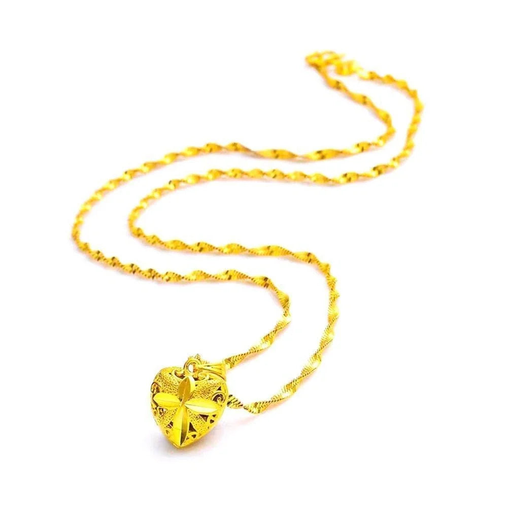 Gold Heart Necklace for Women